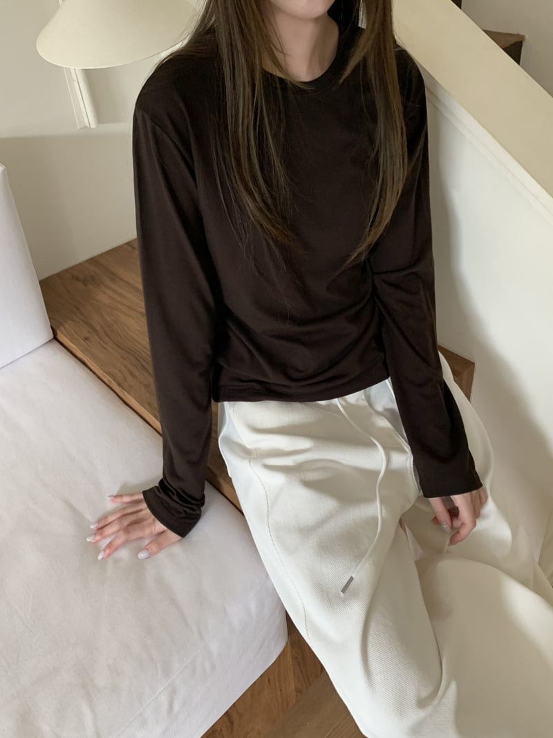 Flatyou - Korean Women Fashion - #momslook - Ento Fleece Round Tee - 3