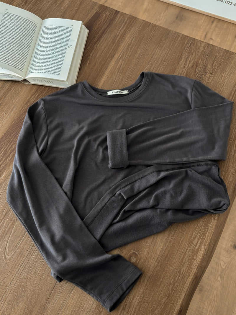 Flatyou - Korean Women Fashion - #momslook - Ento Fleece Round Tee - 7