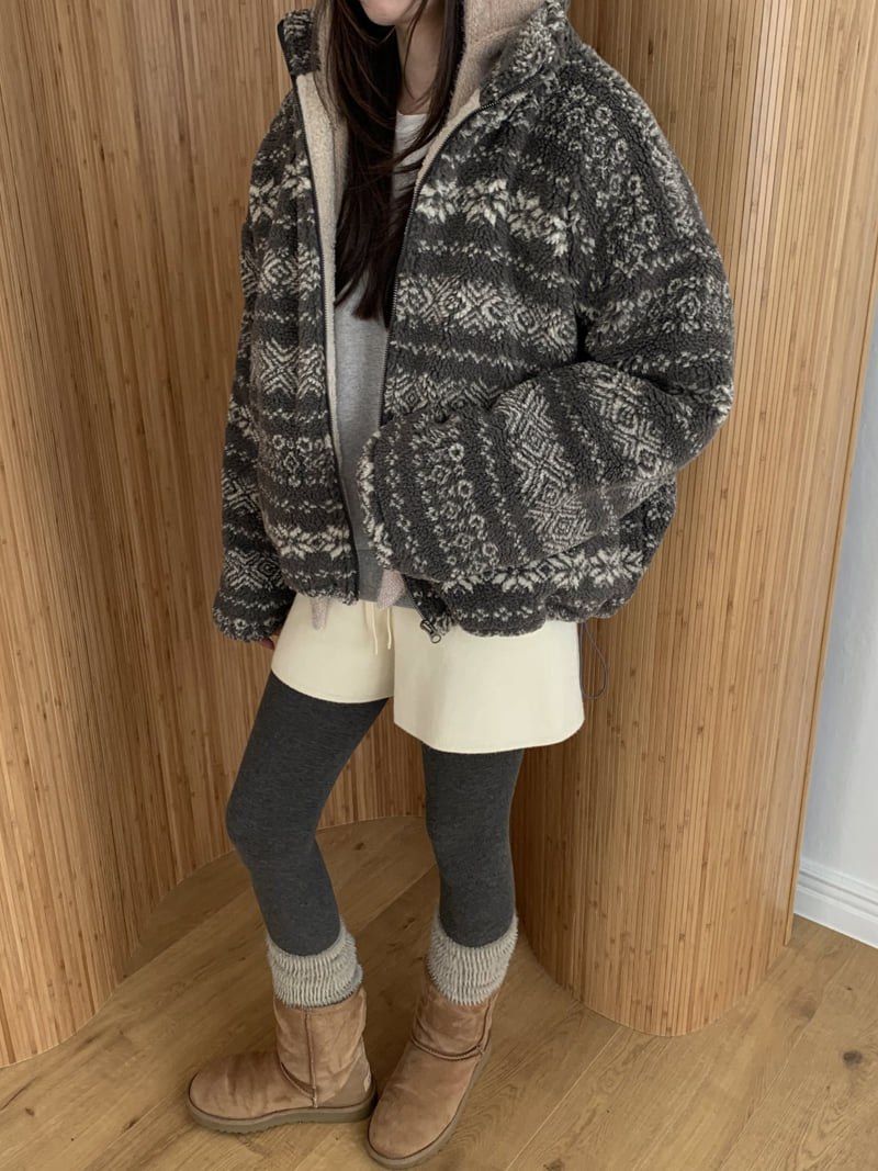 Flatyou - Korean Women Fashion - #momslook - Nordic Shearling Jumper - 5