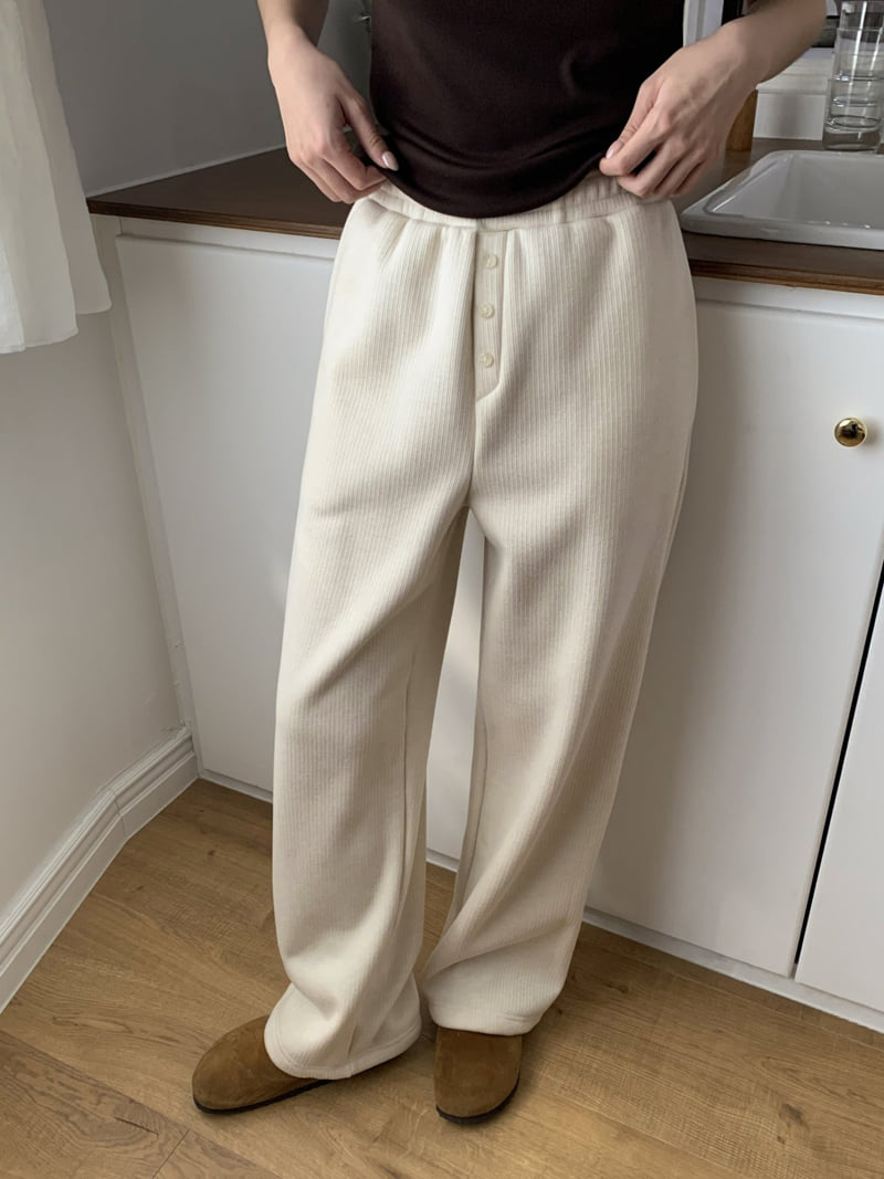 Flatyou - Korean Women Fashion - #momslook - Knit Fleece Pants - 10