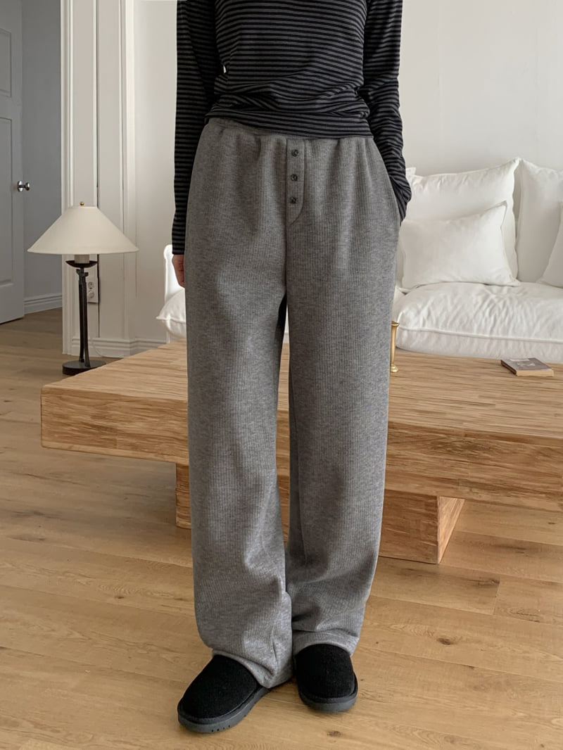 Flatyou - Korean Women Fashion - #womensfashion - Knit Fleece Pants - 4