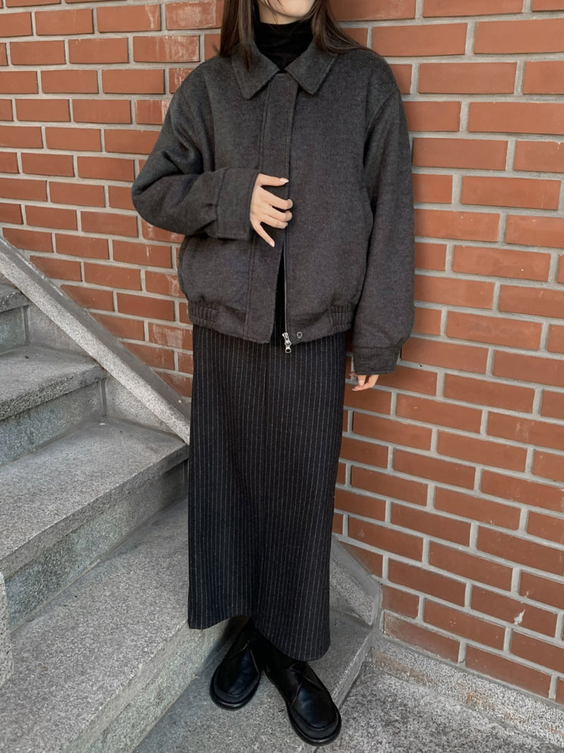 Flatyou - Korean Women Fashion - #momslook - Mohair Blouson - 5