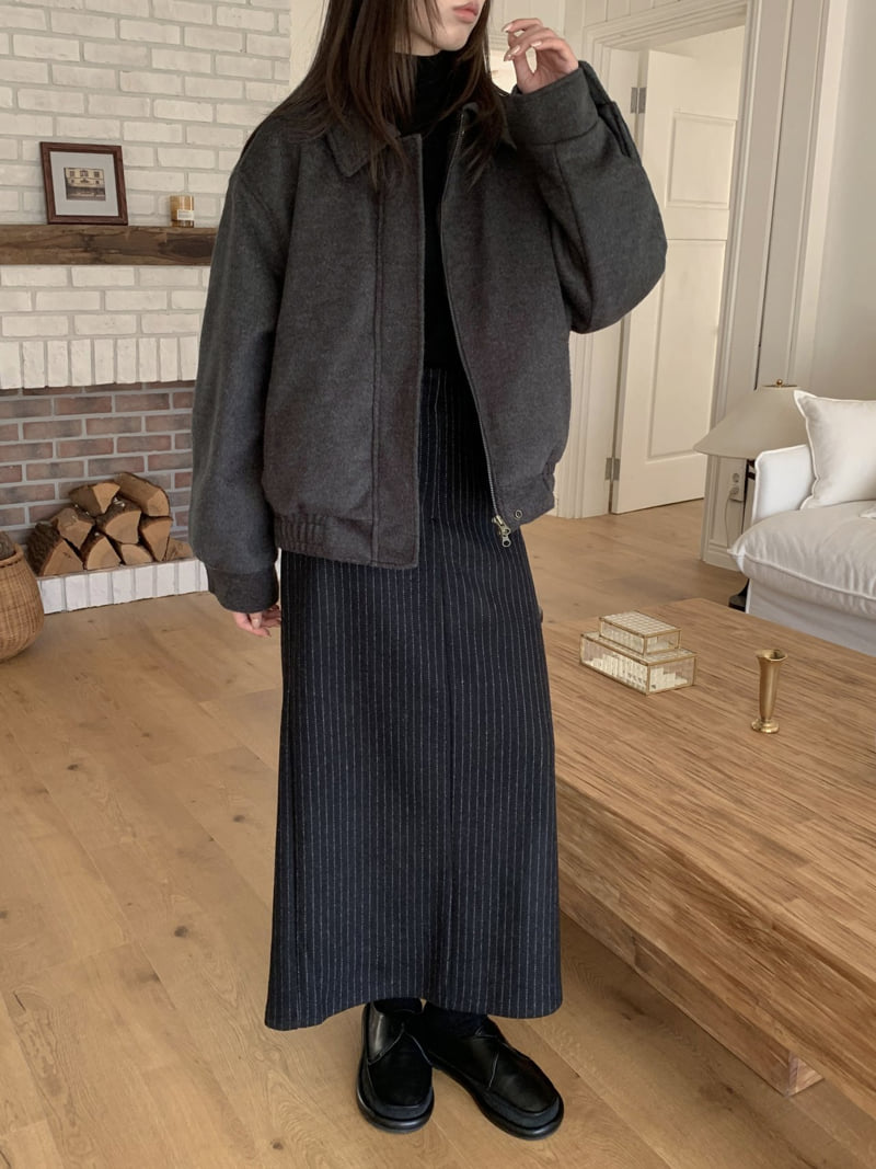 Flatyou - Korean Women Fashion - #momslook - Mohair Blouson - 9