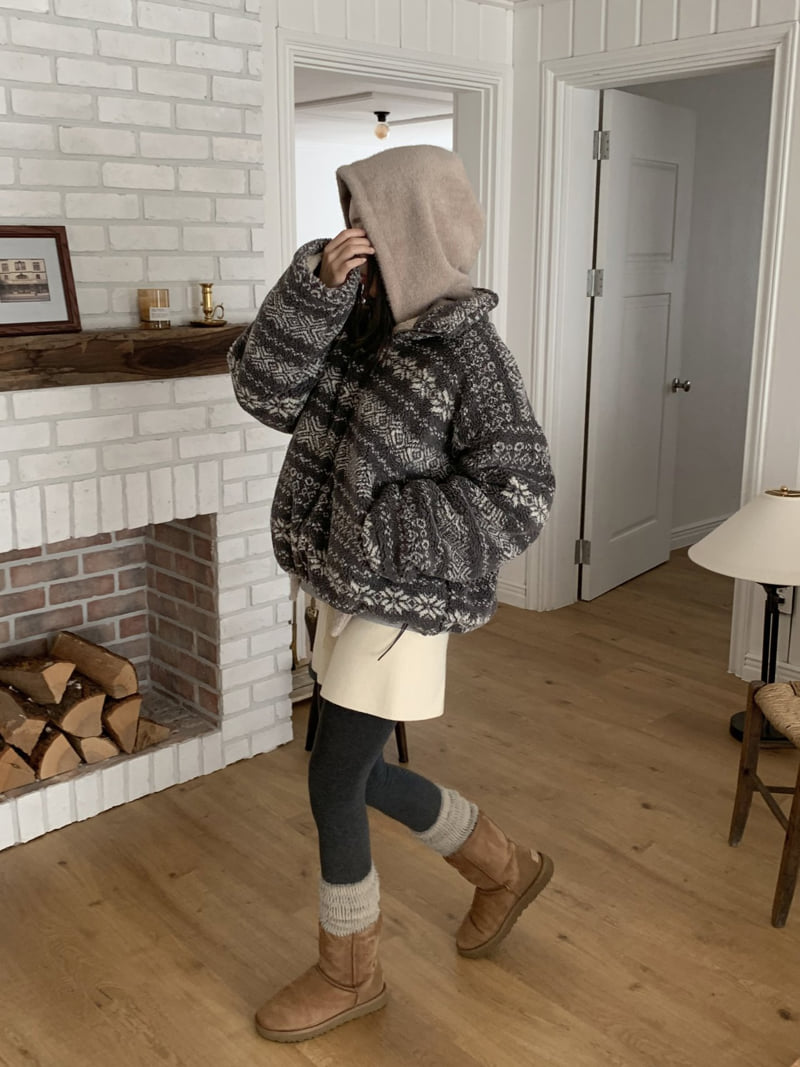 Flatyou - Korean Women Fashion - #momslook - Hooded Knit Muffler - 2