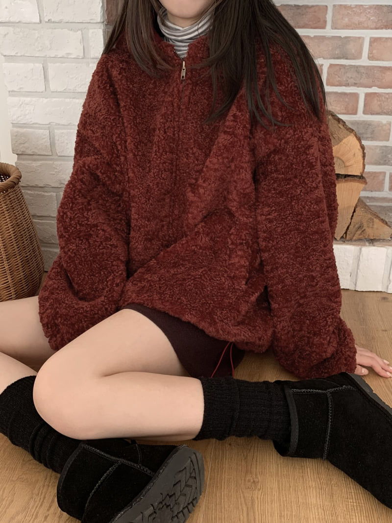 Flatyou - Korean Women Fashion - #pursuepretty - Teddy Hooded Fleece Jumper - 11