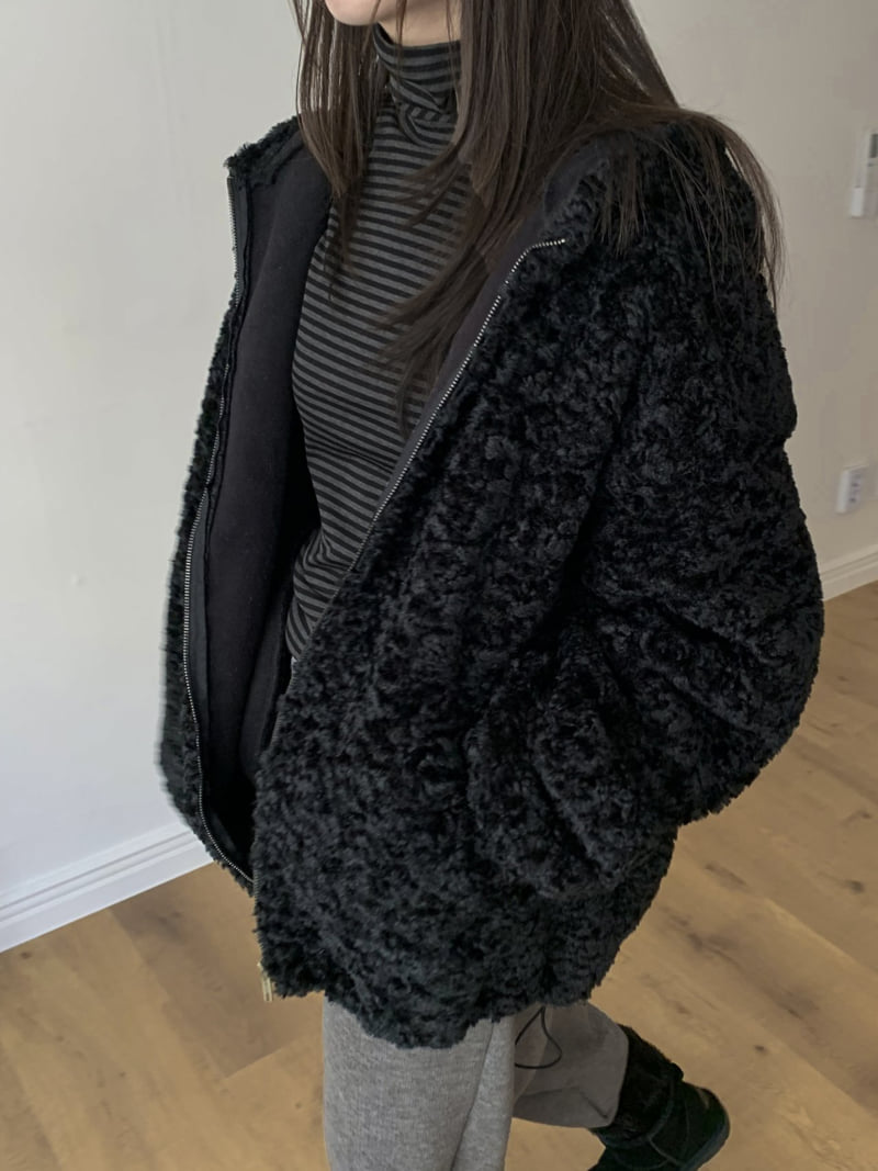 Flatyou - Korean Women Fashion - #restrostyle - Teddy Hooded Fleece Jumper - 12