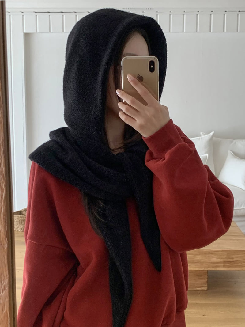 Flatyou - Korean Women Fashion - #restrostyle - Hooded Knit Muffler - 9