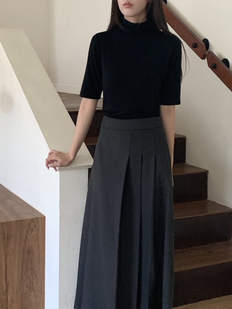 Flatyou - Korean Women Fashion - #thatsdarling - Regular Turtleneck Tee - 5