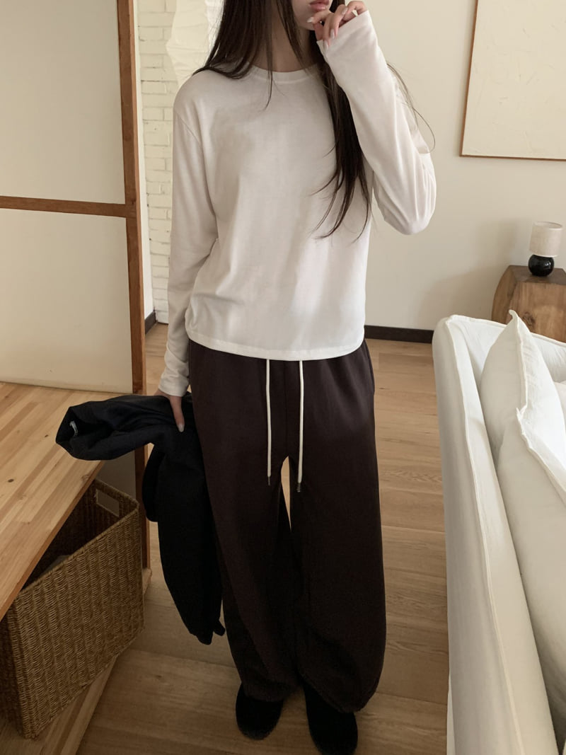 Flatyou - Korean Women Fashion - #womensfashion - Ento Fleece Round Tee - 6