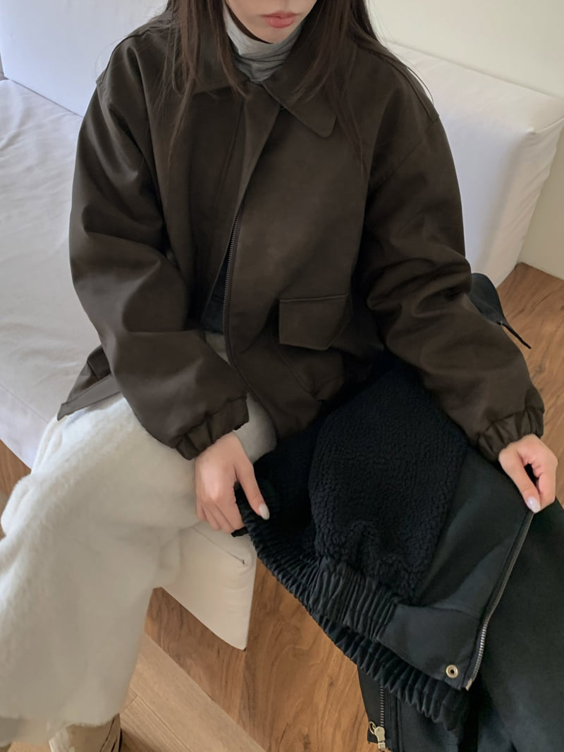 Flatyou - Korean Women Fashion - #womensfashion - Mild Shearling Blouson - 3