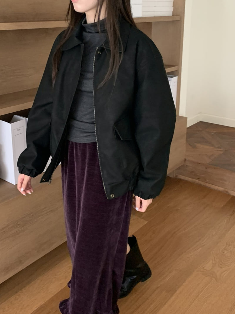 Flatyou - Korean Women Fashion - #womensfashion - Mild Shearling Blouson - 7