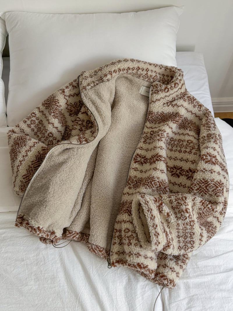 Flatyou - Korean Women Fashion - #womensfashion - Nordic Shearling Jumper - 6