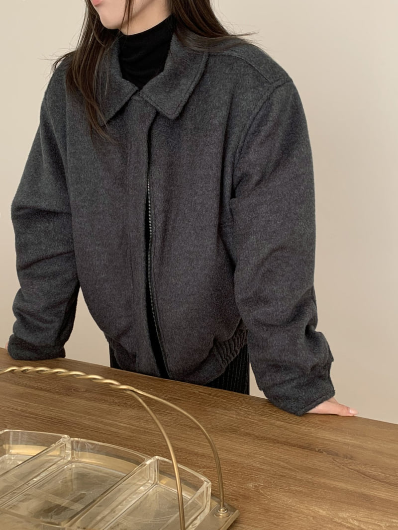 Flatyou - Korean Women Fashion - #womensfashion - Mohair Blouson - 2