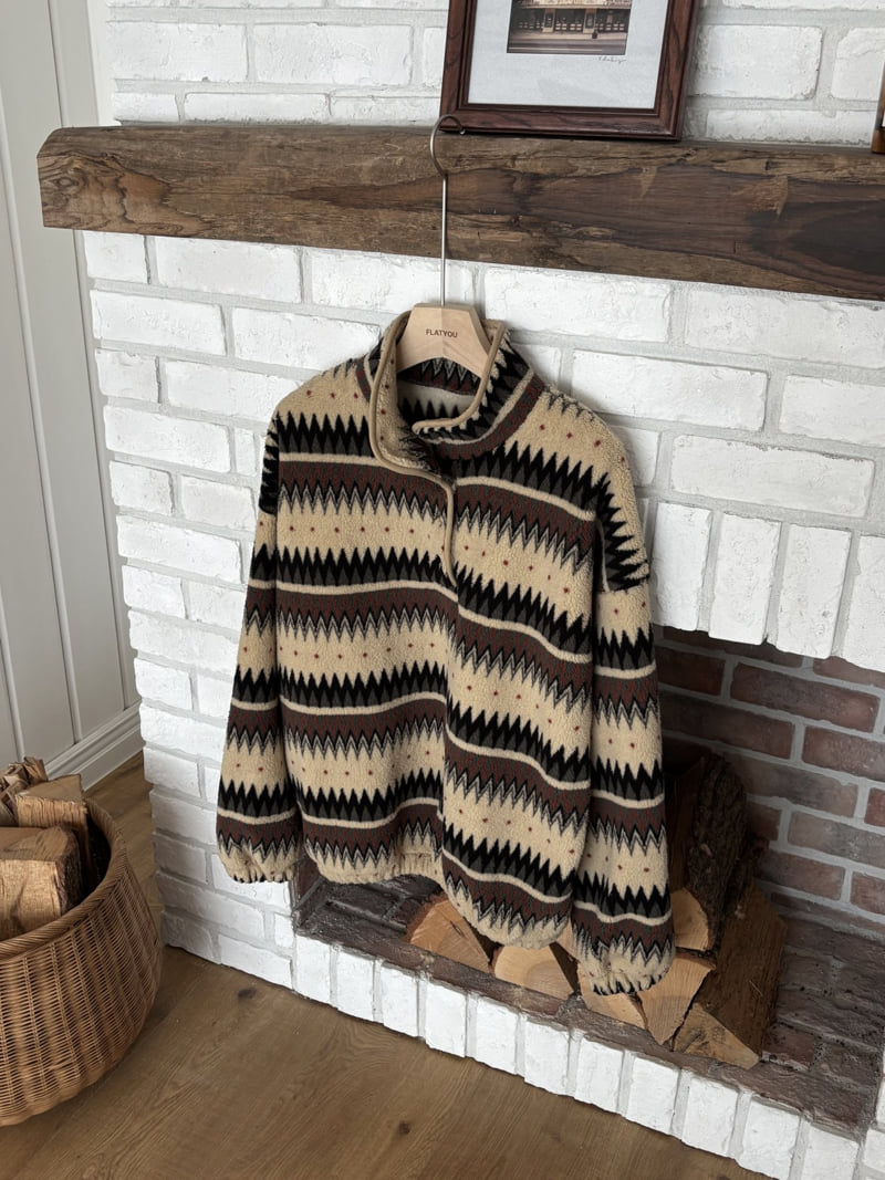 Flatyou - Korean Women Fashion - #womensfashion - Vintage Fleece Sweatshirt - 5