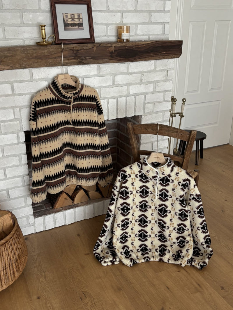 Flatyou - Korean Women Fashion - #womensfashion - Vintage Fleece Sweatshirt - 9