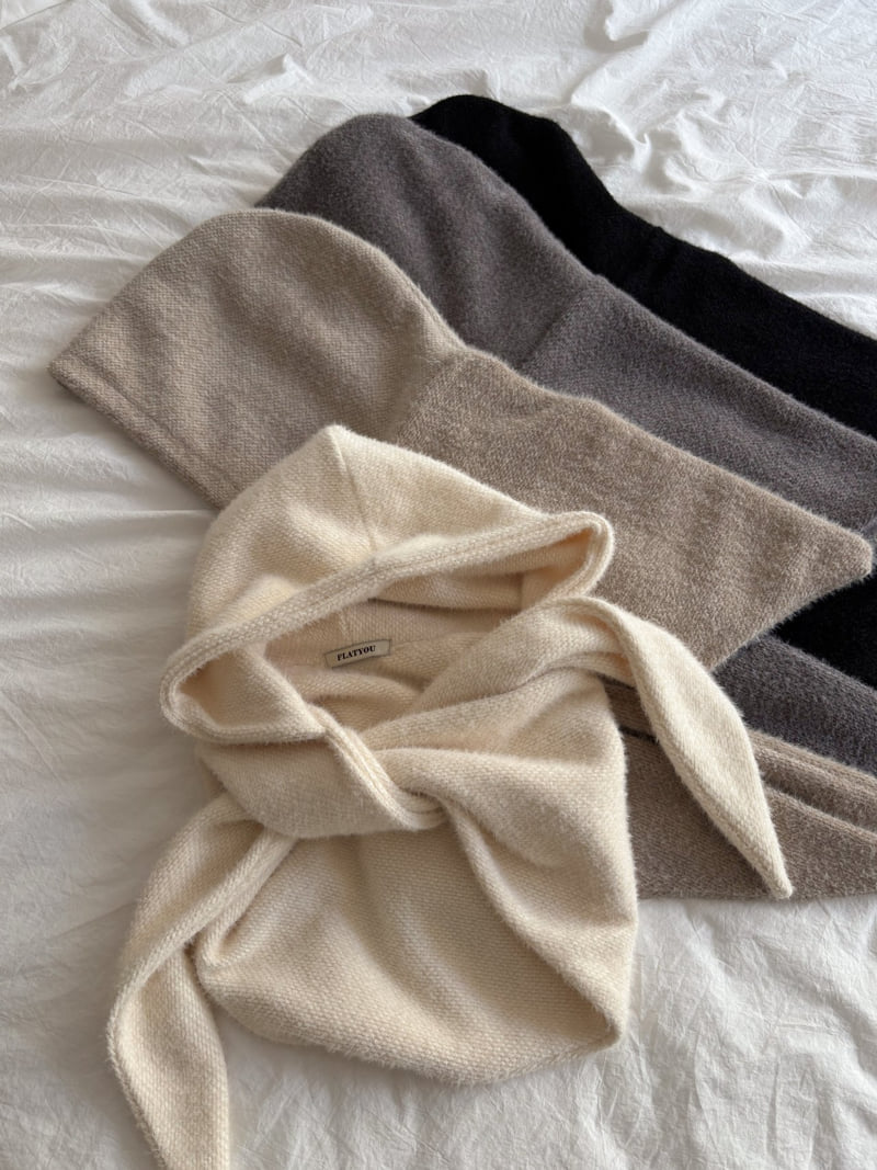 Flatyou - Korean Women Fashion - #womensfashion - Hooded Knit Muffler