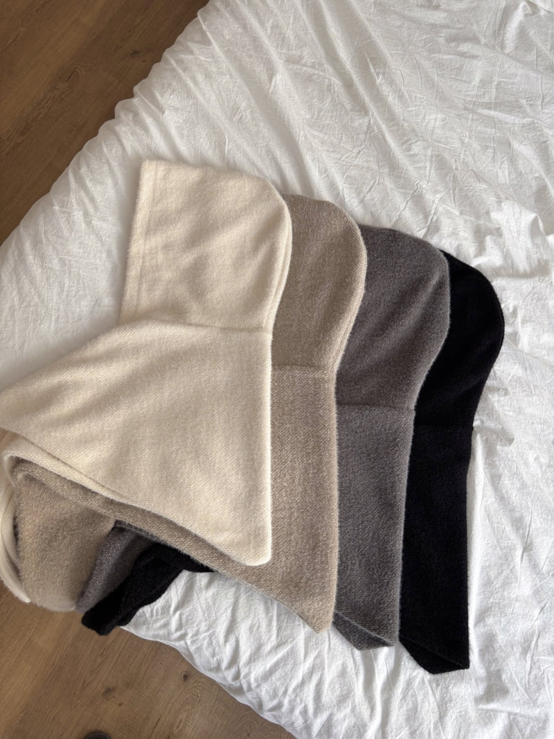 Flatyou - Korean Women Fashion - #womensfashion - Hooded Knit Muffler - 5