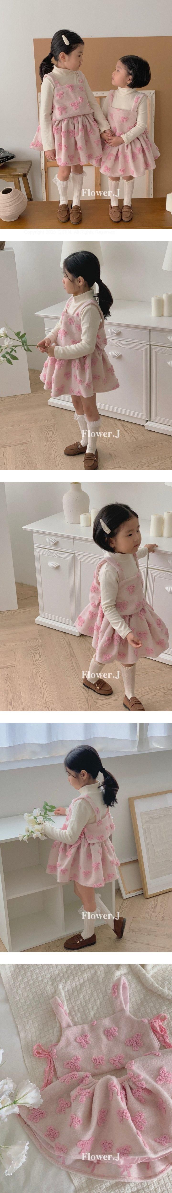 Flower J - Korean Children Fashion - #kidzfashiontrend - Ribbon Two-piece