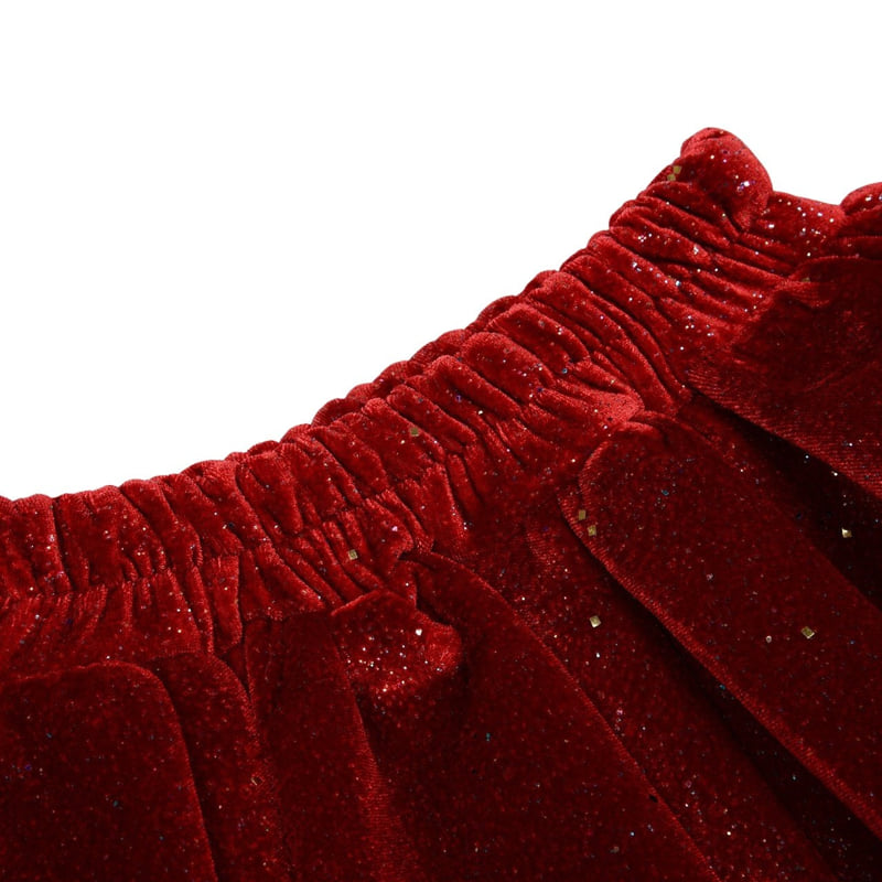 Fork Chips - Korean Children Fashion - #designkidswear - Twinkle Velvet Skirt - 3