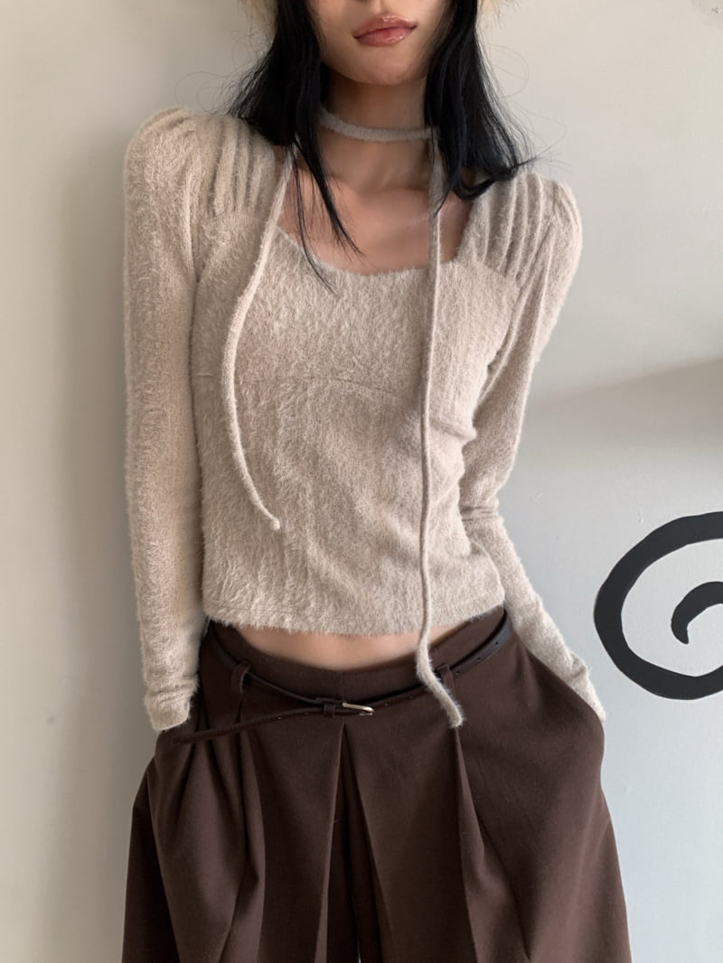 Foundation - Korean Women Fashion - #momslook - Berry Shirring Tee - 8