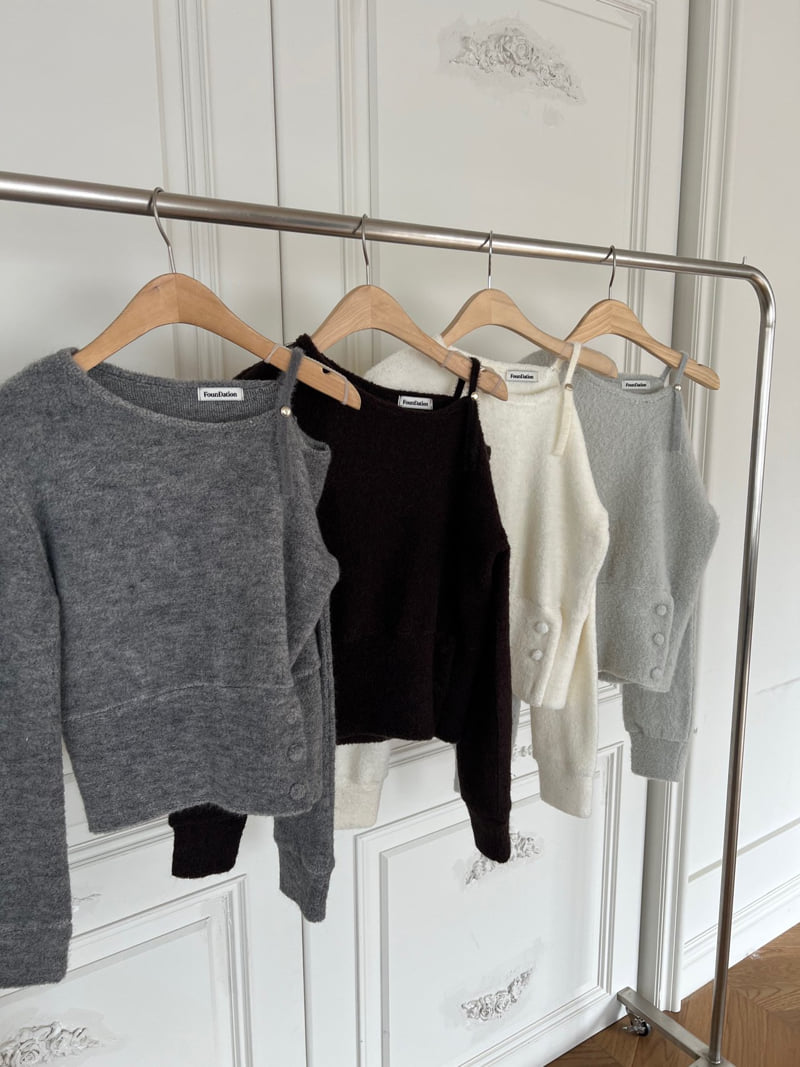 Foundation - Korean Women Fashion - #pursuepretty - Terry Angora Button Tee