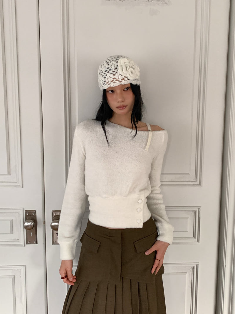 Foundation - Korean Women Fashion - #womensfashion - Terry Angora Button Tee - 8