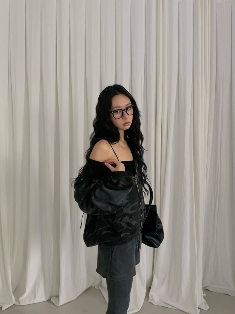 Gavara Market - Korean Women Fashion - #momslook - Sand Vintage Waffle Zip-Up Hoodie - 6