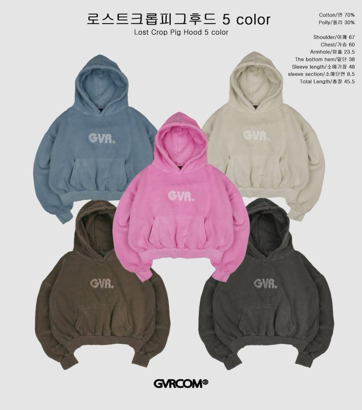 Gavara Market - Korean Women Fashion - #momslook - Lost Crop Pig Hoodie