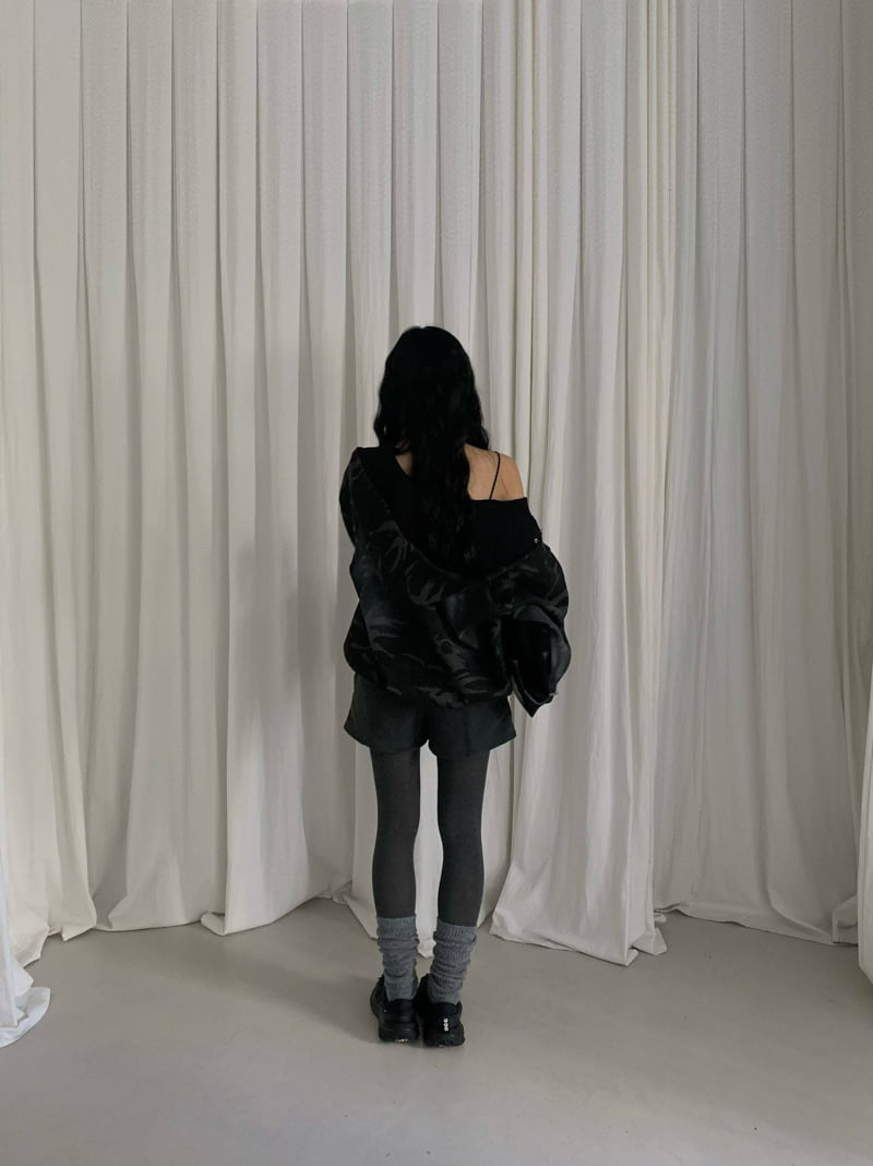 Gavara Market - Korean Women Fashion - #womensfashion - Sand Vintage Waffle Zip-Up Hoodie - 3