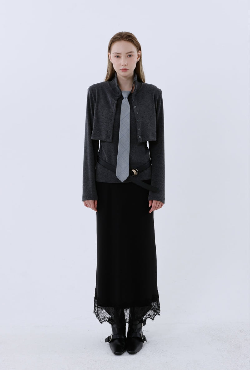 Gentle B - Korean Women Fashion - #momslook - Bokashi Layered Top Cardigan - 5