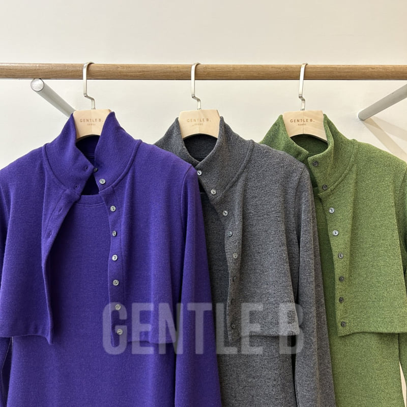 Gentle B - Korean Women Fashion - #momslook - Bokashi Layered Top Cardigan - 7