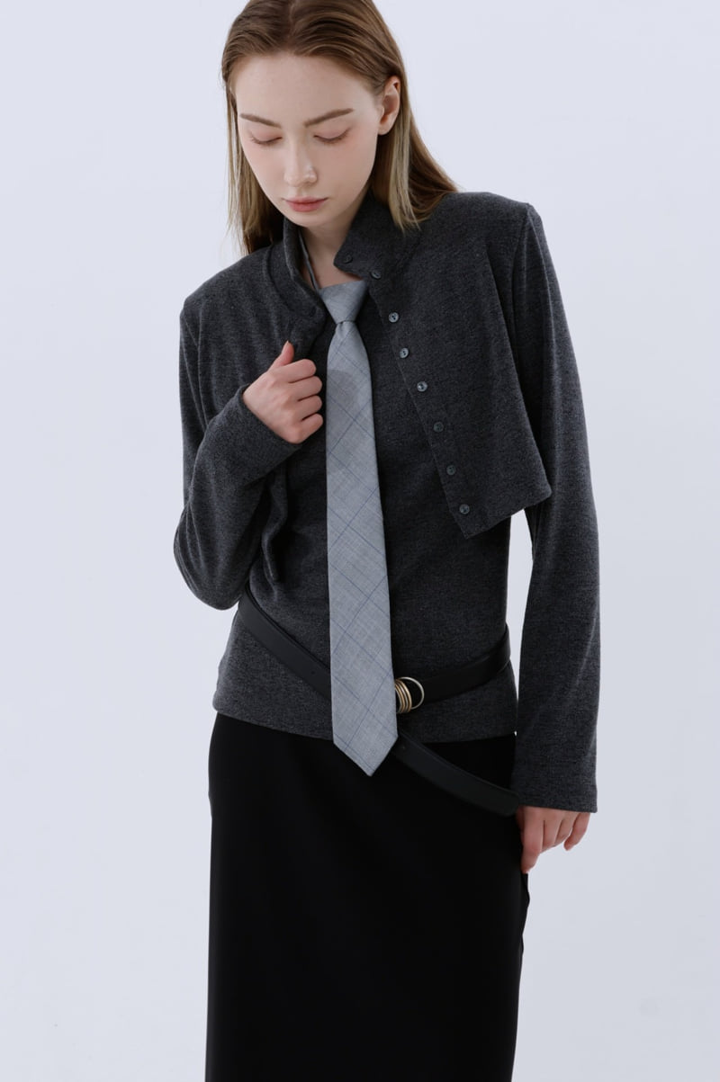 Gentle B - Korean Women Fashion - #momslook - Bokashi Layered Top Cardigan - 9