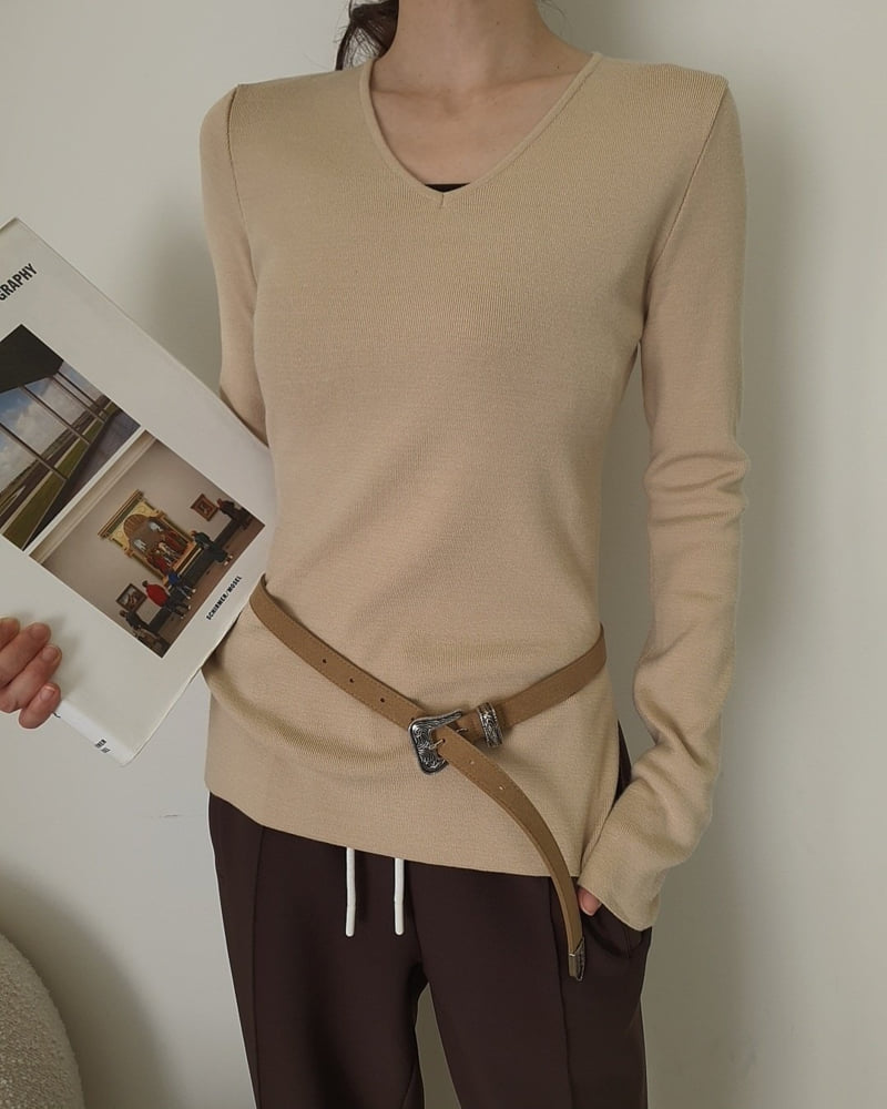 Gentle B - Korean Women Fashion - #thatsdarling - Attention V-Neck Knit - 8