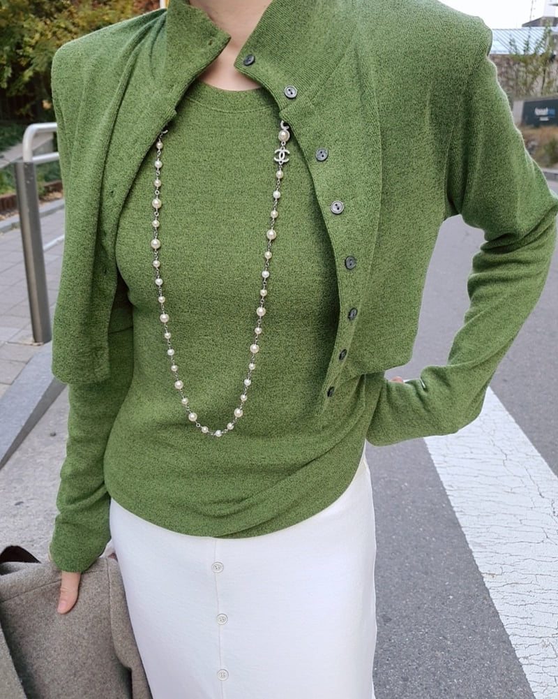 Gentle B - Korean Women Fashion - #womensfashion - Bokashi Layered Top Cardigan - 10