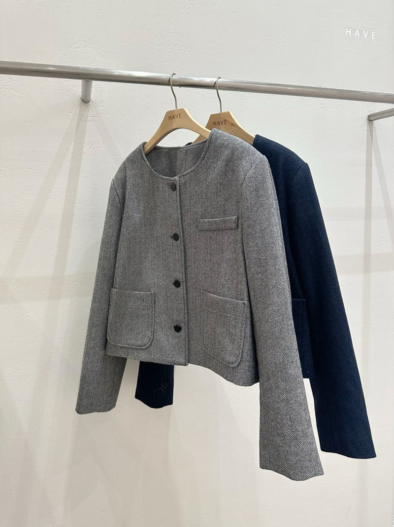 Have - Korean Women Fashion - #momslook - Laon Herringbone Jacket - 2