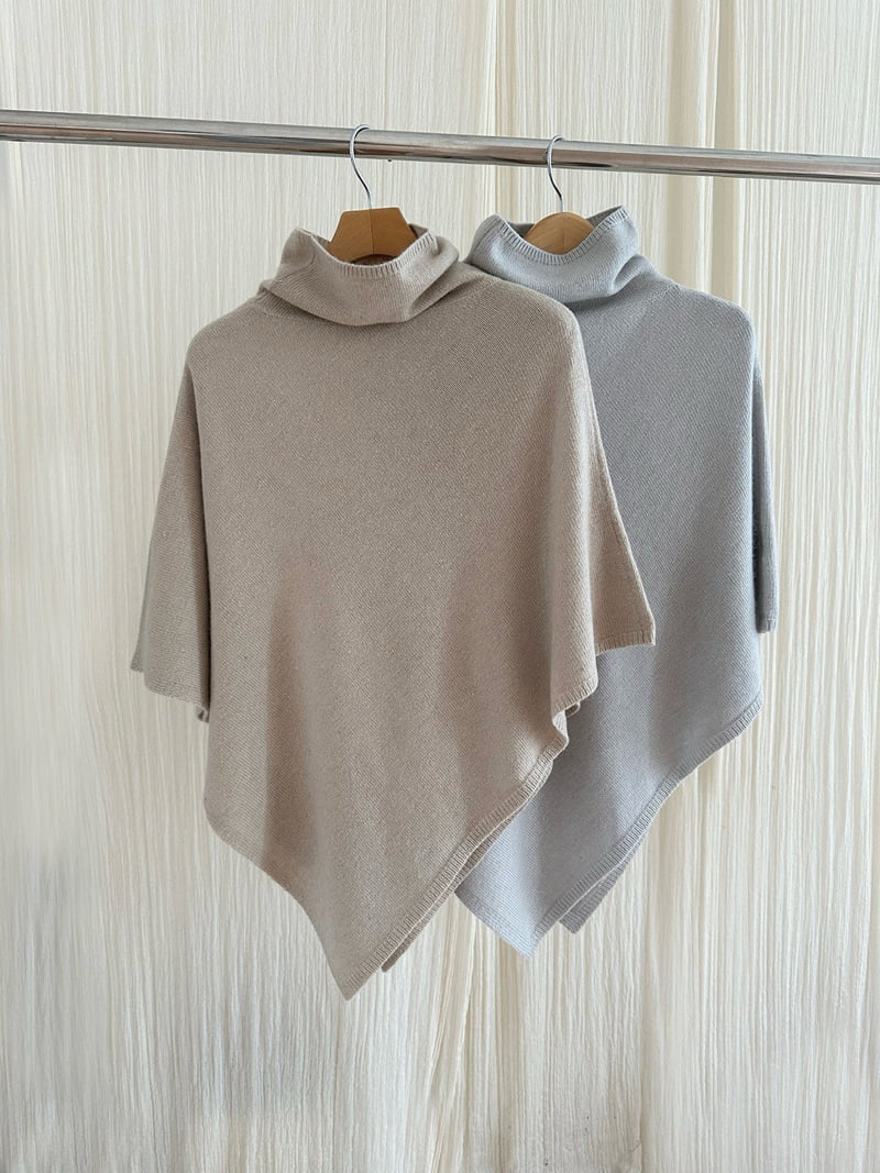 Have - Korean Women Fashion - #momslook - Turtle Neck Square Cape