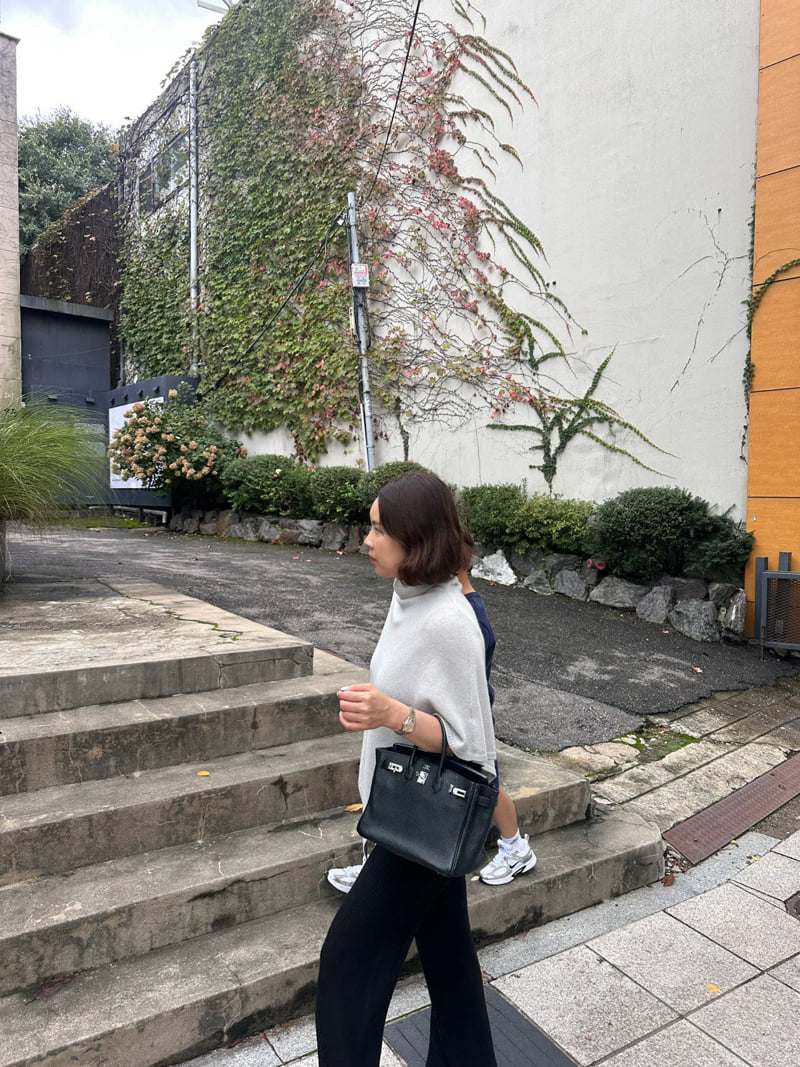 Have - Korean Women Fashion - #momslook - Turtle Neck Square Cape - 9