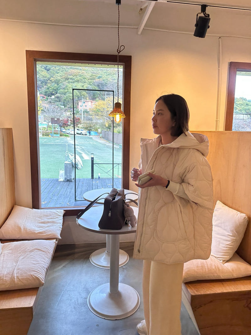 Have - Korean Women Fashion - #momslook - Hooded Padding Poncho - 10
