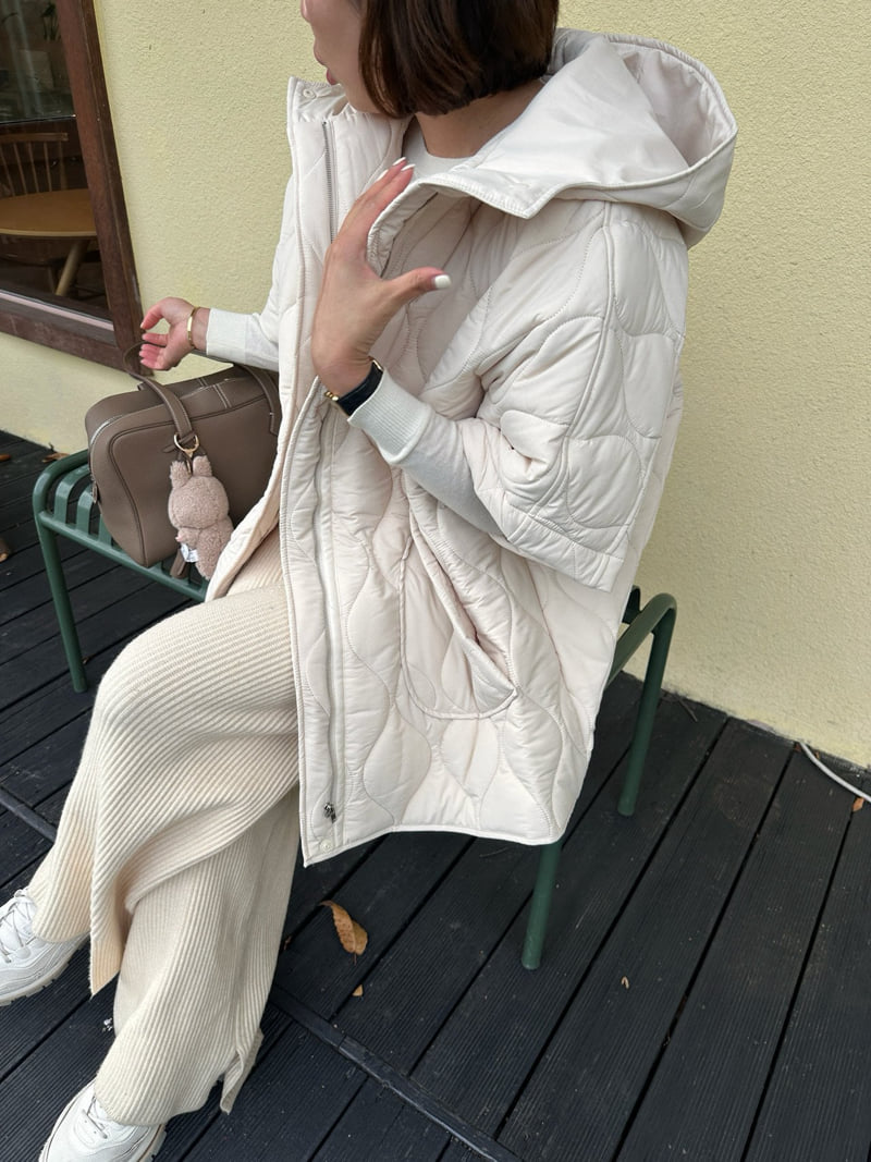 Have - Korean Women Fashion - #momslook - Hooded Padding Poncho - 11