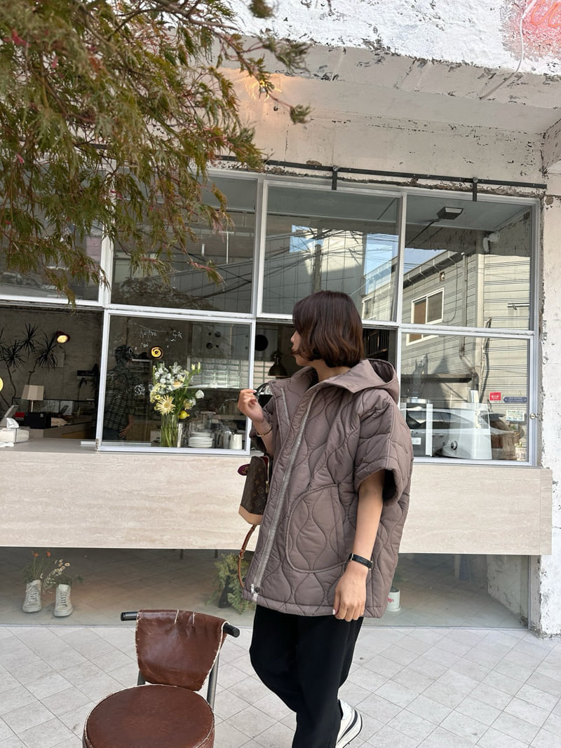 Have - Korean Women Fashion - #momslook - Hooded Padding Poncho - 12