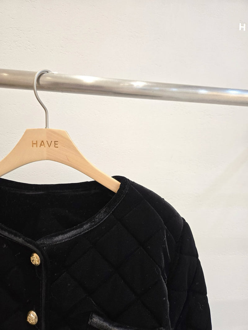 Have - Korean Women Fashion - #momslook - Velvet Quilted Jacket - 3