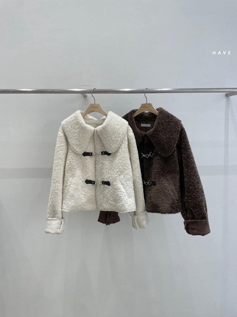 Have - Korean Women Fashion - #momslook - Big Collar Shearling Jacket