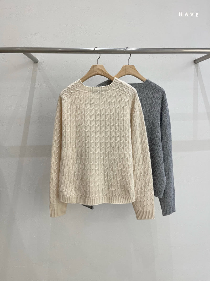 Have - Korean Women Fashion - #momslook - Cable Wholegarment Knit - 6