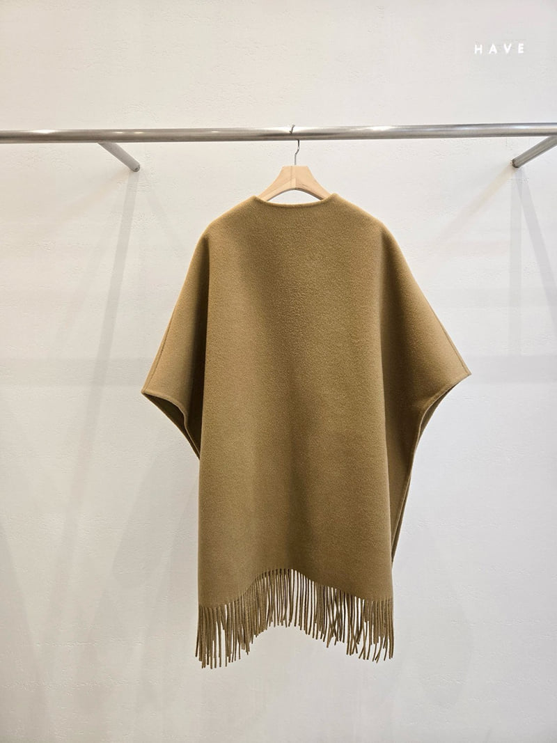 Have - Korean Women Fashion - #pursuepretty - Wool Fringe Cape Handmade - 6