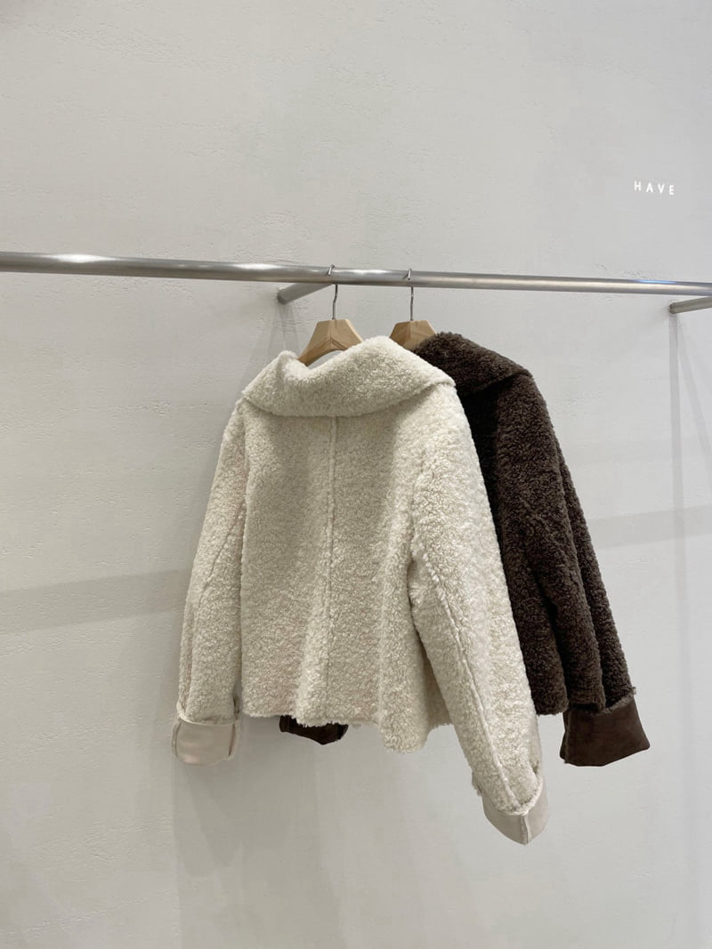 Have - Korean Women Fashion - #restrostyle - Big Collar Shearling Jacket - 6