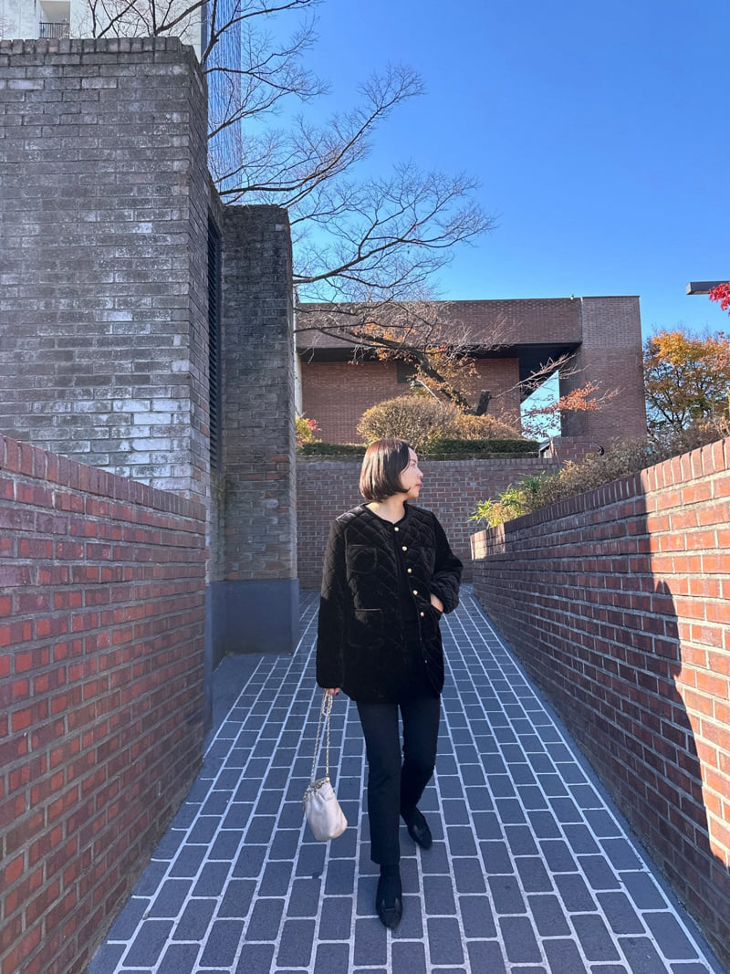 Have - Korean Women Fashion - #thatsdarling - Velvet Quilted Jacket - 11