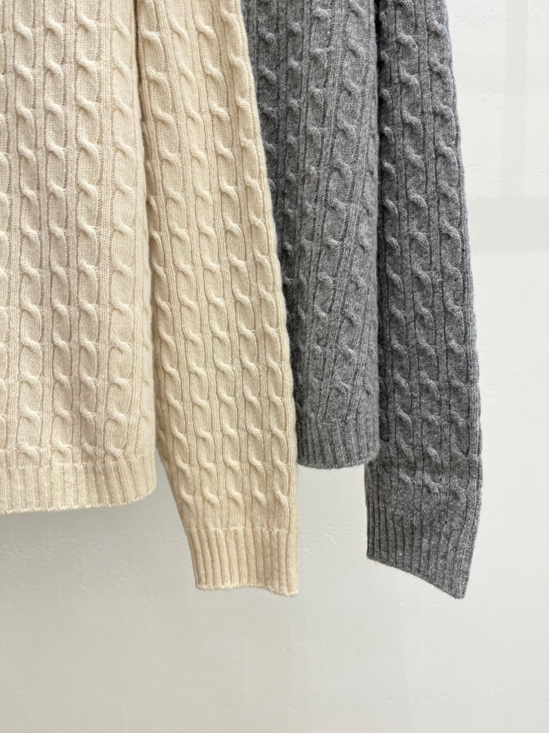 Have - Korean Women Fashion - #thatsdarling - Cable Wholegarment Knit - 2