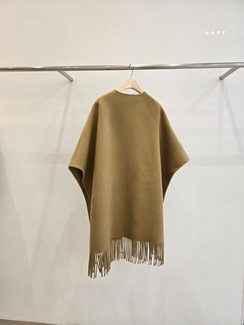 Have - Korean Women Fashion - #womensfashion - Wool Fringe Cape Handmade - 4