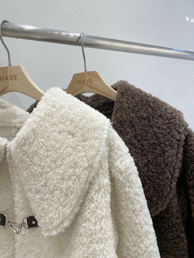 Have - Korean Women Fashion - #vintageinspired - Big Collar Shearling Jacket - 3