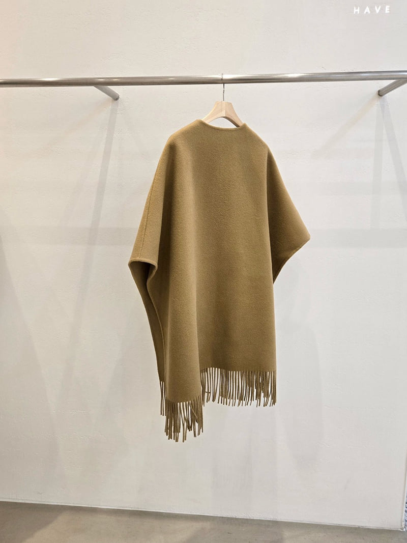 Have - Korean Women Fashion - #vintagekidsstyle - Wool Fringe Cape Handmade - 5
